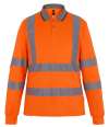 RG545 TRS324 Regatta High Visibility Pro Contract Long Sleeve Polo Shirt Orange  colour image